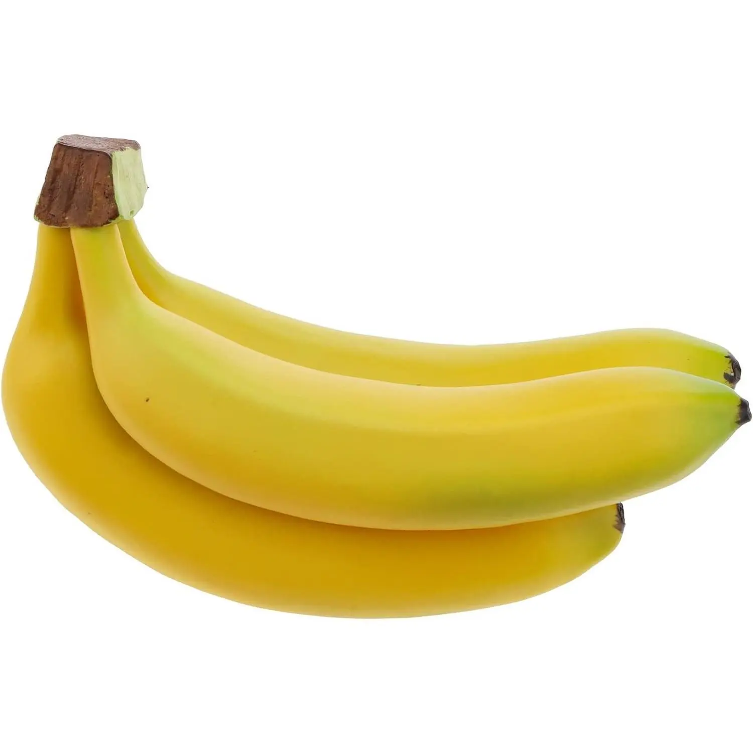 Woration 3-Head Realistic Look Decorative Artificial Banana Bunch, Fake Plastic Fruit, Photo Props, Kitchen Home Decor, Fruit Bowl Filler, Basket