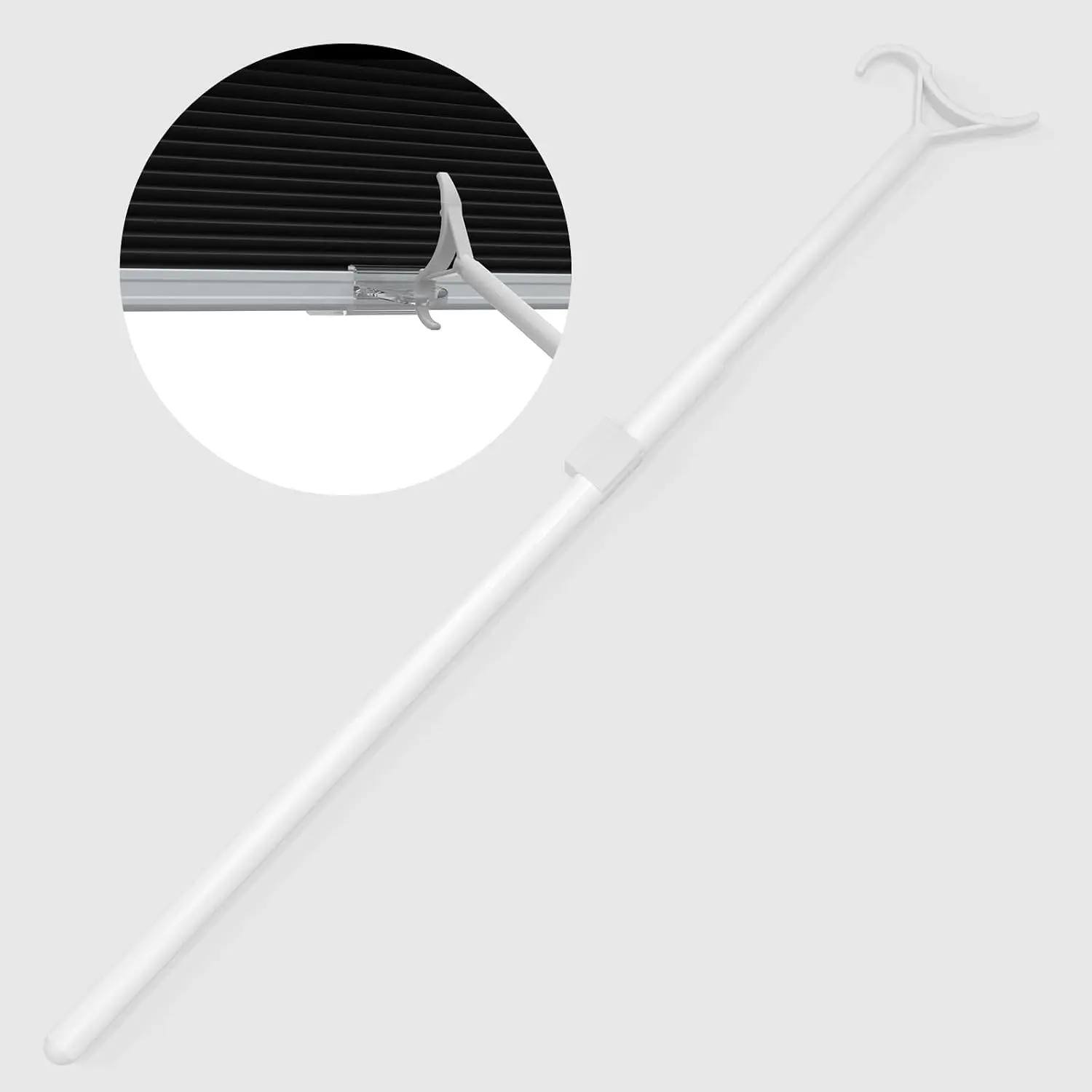 Draw Rod for Cordless Window Shades and Blinds, Roller Shades, Zebra Shades, Cellular Shades, Aluminum Rod, Easy to Pull Shade Up and Down, 1Pack White