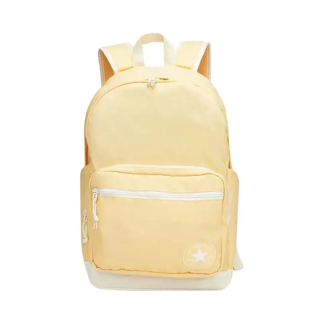 Converse Straight Edge Logo Polyester Backpack for Men and Women – Fashionable Yellow