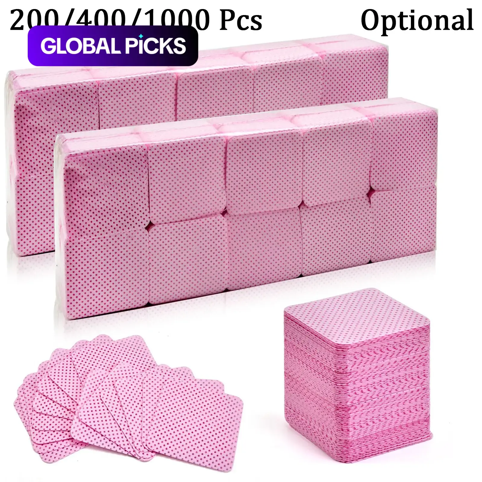 Nail Wipes, Professional Lint-Free Nail Polish Remover Pads, UV Gel Cleansing Tissues, Gel Remover for Nails, Unscented Manicure Prep and Finish Nail Art Cleaning Wipes #GLOBAL PICKS