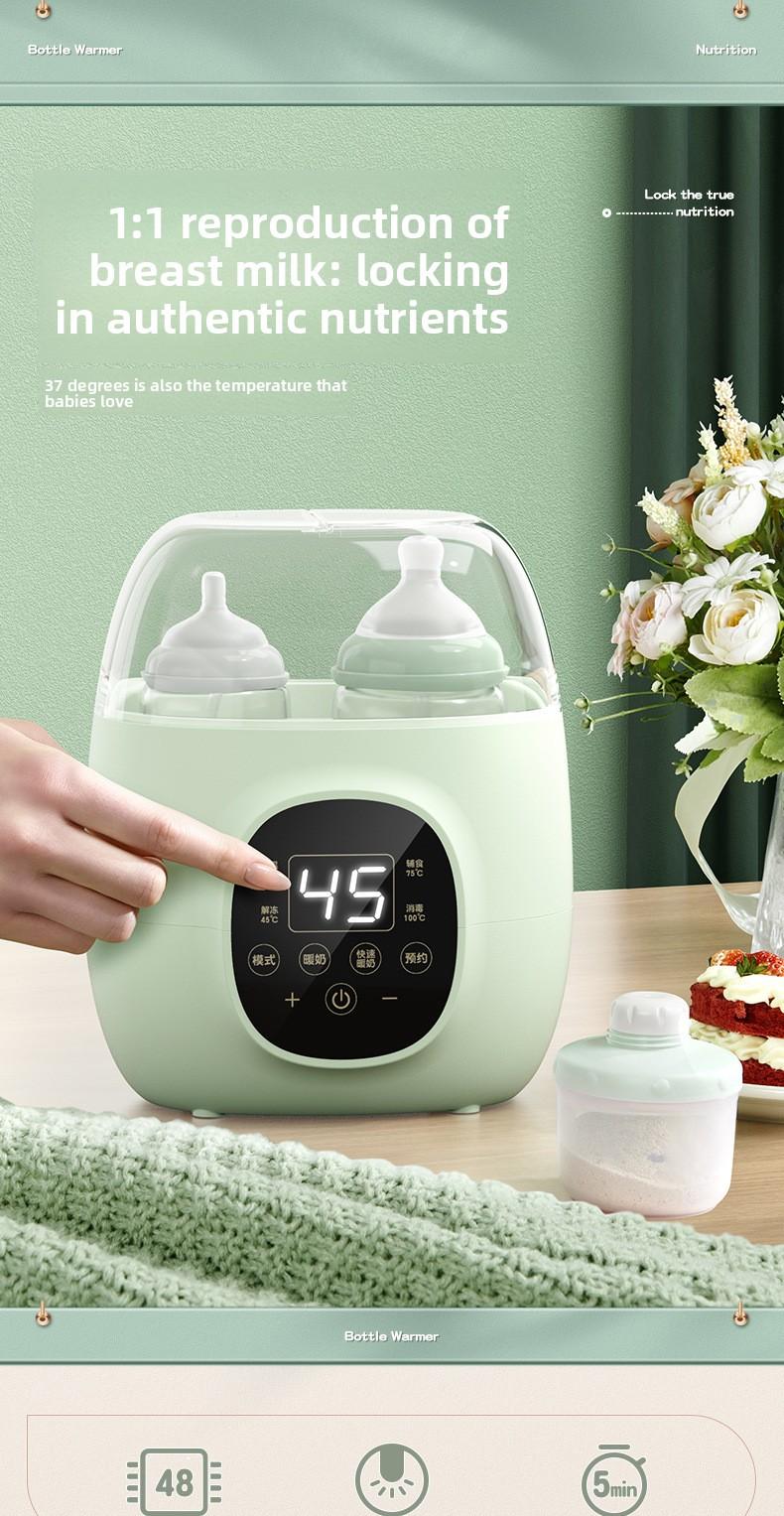 Newborn 2-in-1 bottle warmer for heating breast milk, baby bottle warmer, constant temperature milk warmer, sterilizer