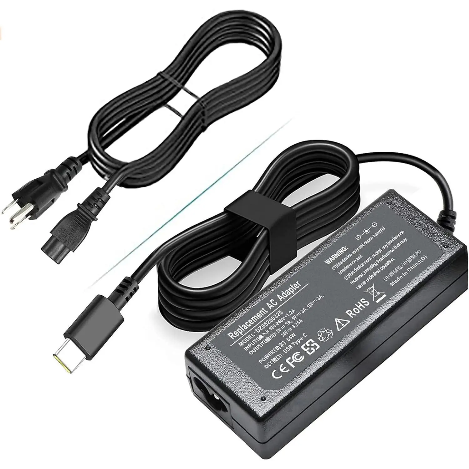 65W 45W USB C Laptop Charger for  Thinkpad/Yoga/Chromebook ADLX65YDC2A for  Elitebook Spectre Chromebook x360,Elite x2 for  Chromebook Latitude xps 13 Series AC Adapter