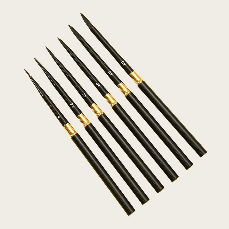 Nylon Makeup Travel Brush Set, Detachable Paint Brushes, Watercolor Oil Acrylic Painting Pens, Portable Art Kit, 3/6 Pieces, Beginner & Professional Use