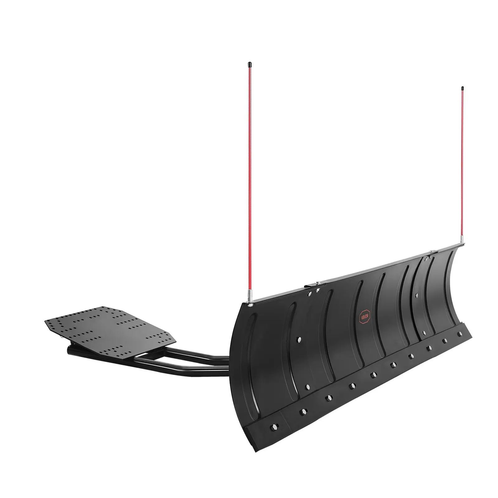 VEVOR Snow Plow Blade, 43 in/72 in Width Adjustable Snow Plow Kit, Easy to Detach, Universal Mount Plowing Attachment with Rubber Flaps, Heavy Duty Steel Blade, Compatible with Most UTV ATV