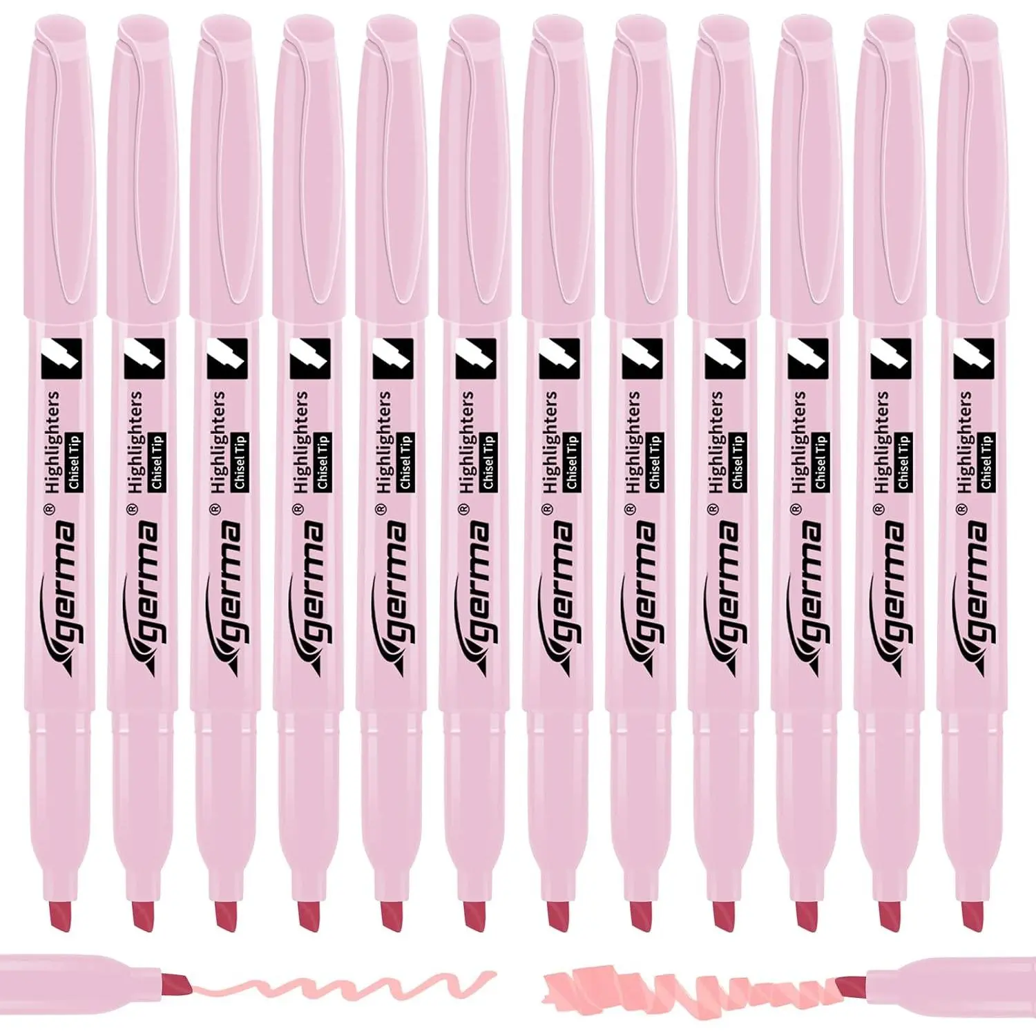 Highlighter 12 Pack, Mild Pastel Color, Chisel Tip  Highlighters No Bleed, Quick-Drying, Cute Aesthetic Markers for Journaling,  Study, School Office Supplies