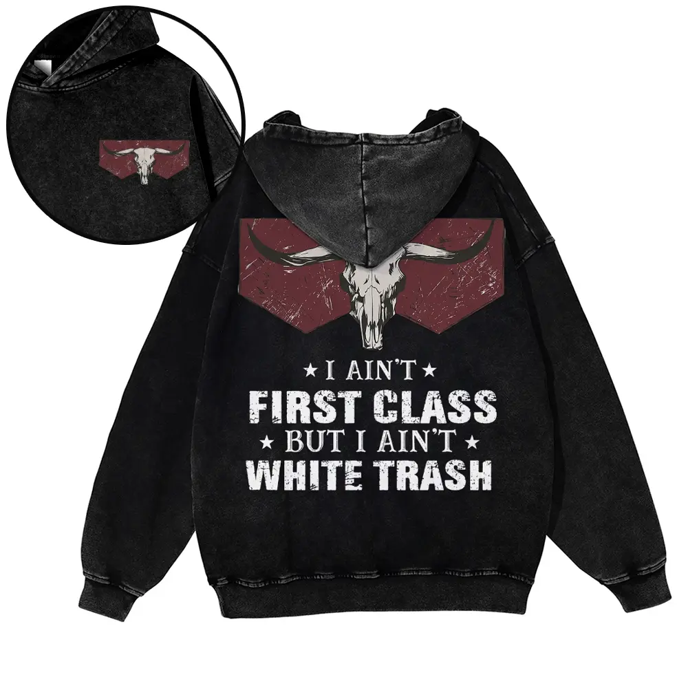 Vintage Western Rodeo Hoodie Oversized Acid Wash Bull Skull Graphic Sweatshirt Country Music Southern Pride Unisex Streetwear Pullover