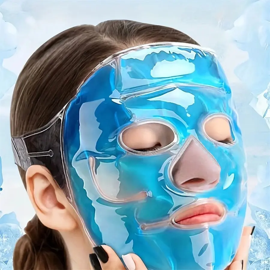Reusable Gel Face Mask, Cold and Hot Dual-Use Facial Care Ice Pack, Reusable Gel Mask for Skin Therapy, Comfortable and Effective, At Home Facial, Skin Repair