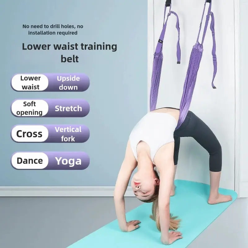 Home Yoga Rope Trainer, Inversion Harness, Stretch Band, Stretching Gear, No Installation, Home Gym Equipment, Christmas & Valentine Gift, Yoga Fitness Equipment, Exercise