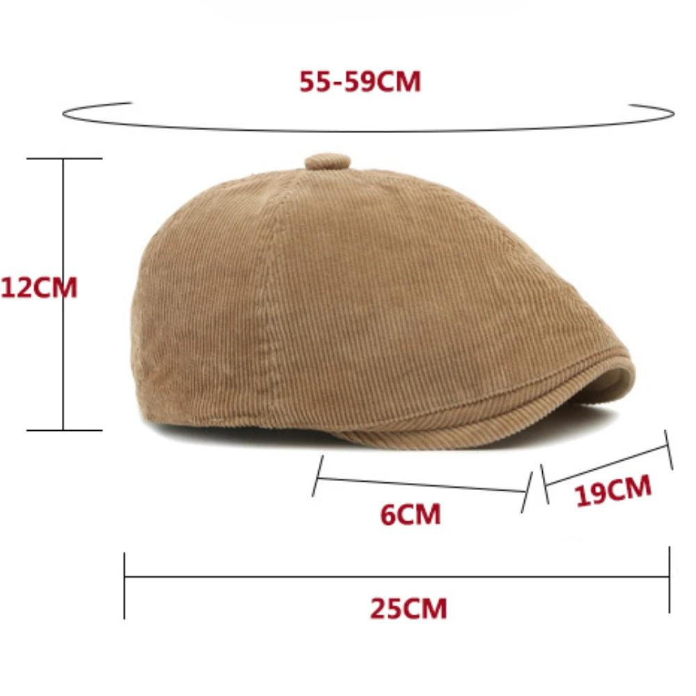 HT5051 Mens Berets Women Retro Artist Painter Beret Hat Spring Autumn Winter Flat Cap Male Female Corduroy Octagonal Beret Caps