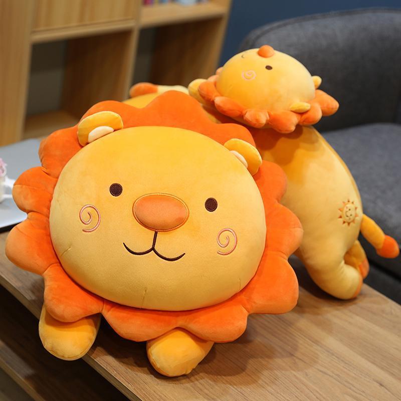 1pc 35/50cm Lovely Smile Lion Plush Toys Cartoon Sunshine Lion King Pillow Stuffed Soft Animal Cushion for Children Girls Gifts