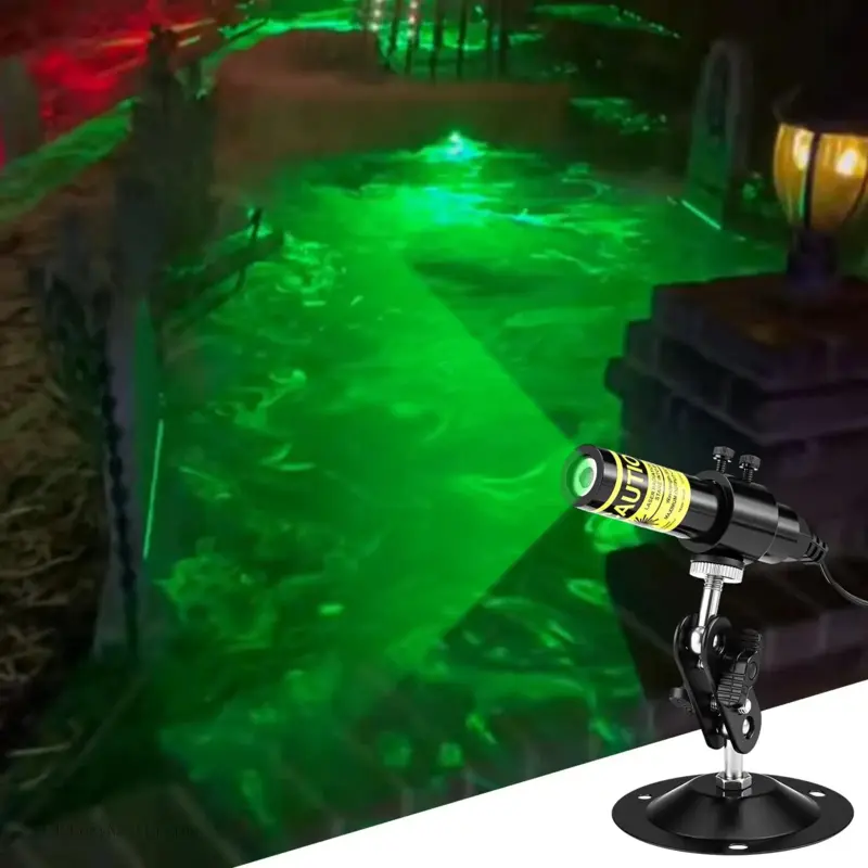 Halloween Laser Swamp Light Works with Low Lying Fog Machine(not equipped), Green Laser Level Line Laser Fog Swamp Halloween Projector Lights DIY Halloween Decorations for Yard Creepy Haunted House Decor GardenCC42CozyNestLiving