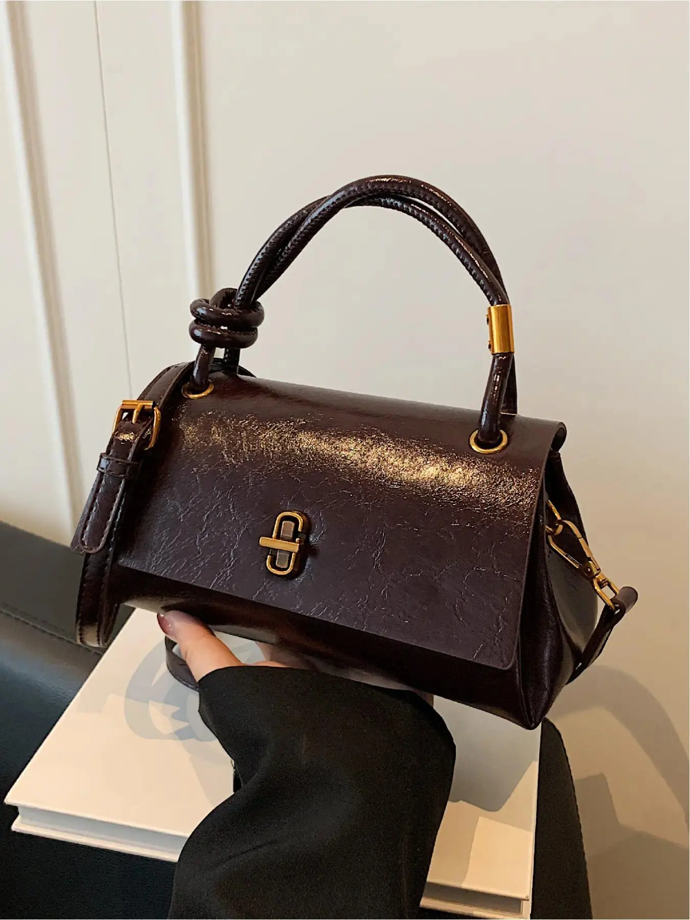 Small Satchel Bag, Handbag Shoulder Bag, Casual Flip Cover Clutch for Shopping & Commuting, Crossbody Shoulder Bag, Classic Flap Shoulder, Fashion Bags