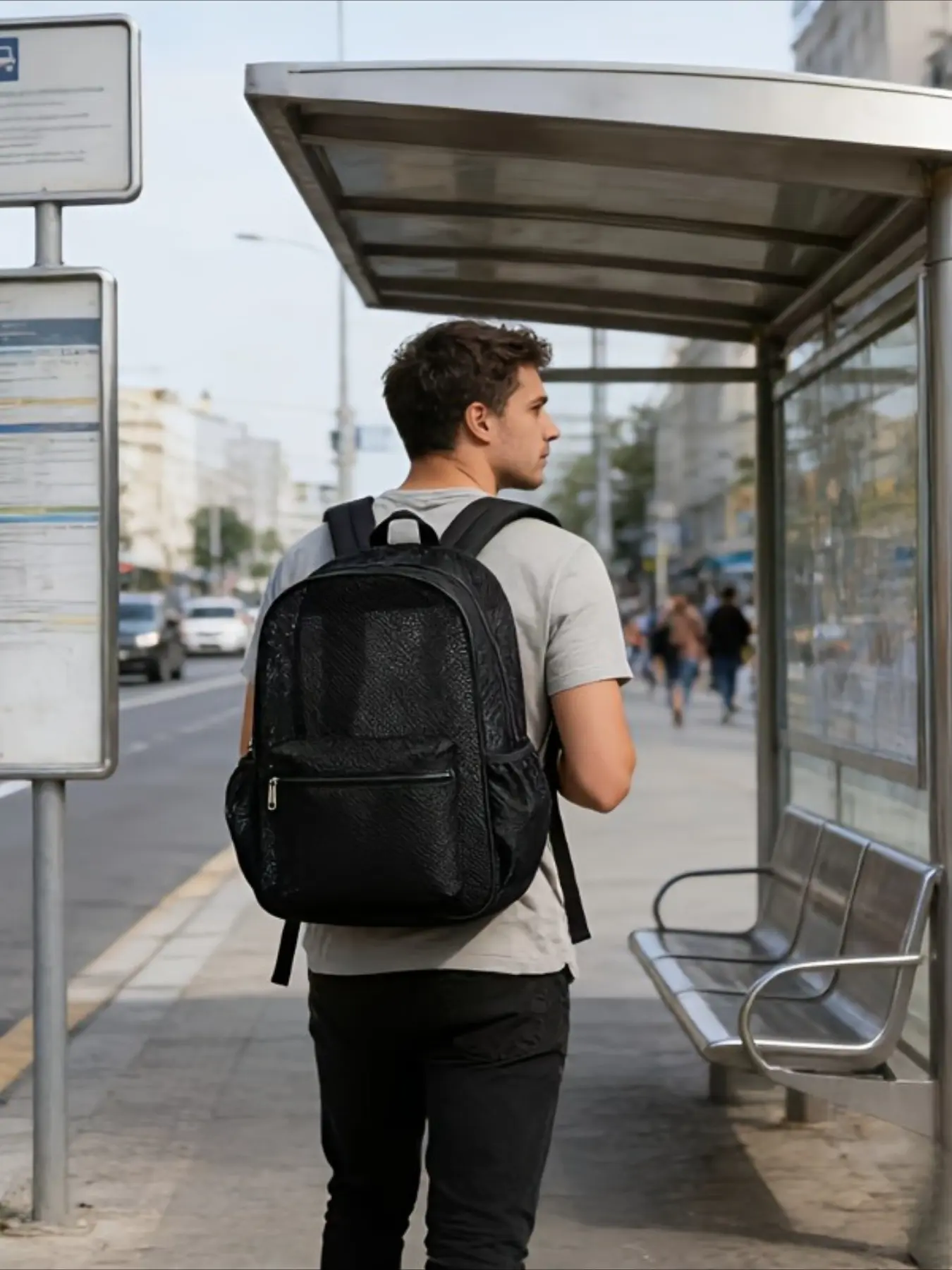 1pc Large Capacity Mesh Backpack - Durable Double-Shoulder Travel Bag with High Load-Bearing, Breathable Design, Simple Beach Bag for Outdoor Adventures and Daily Commute Casual Daypack Backpacks