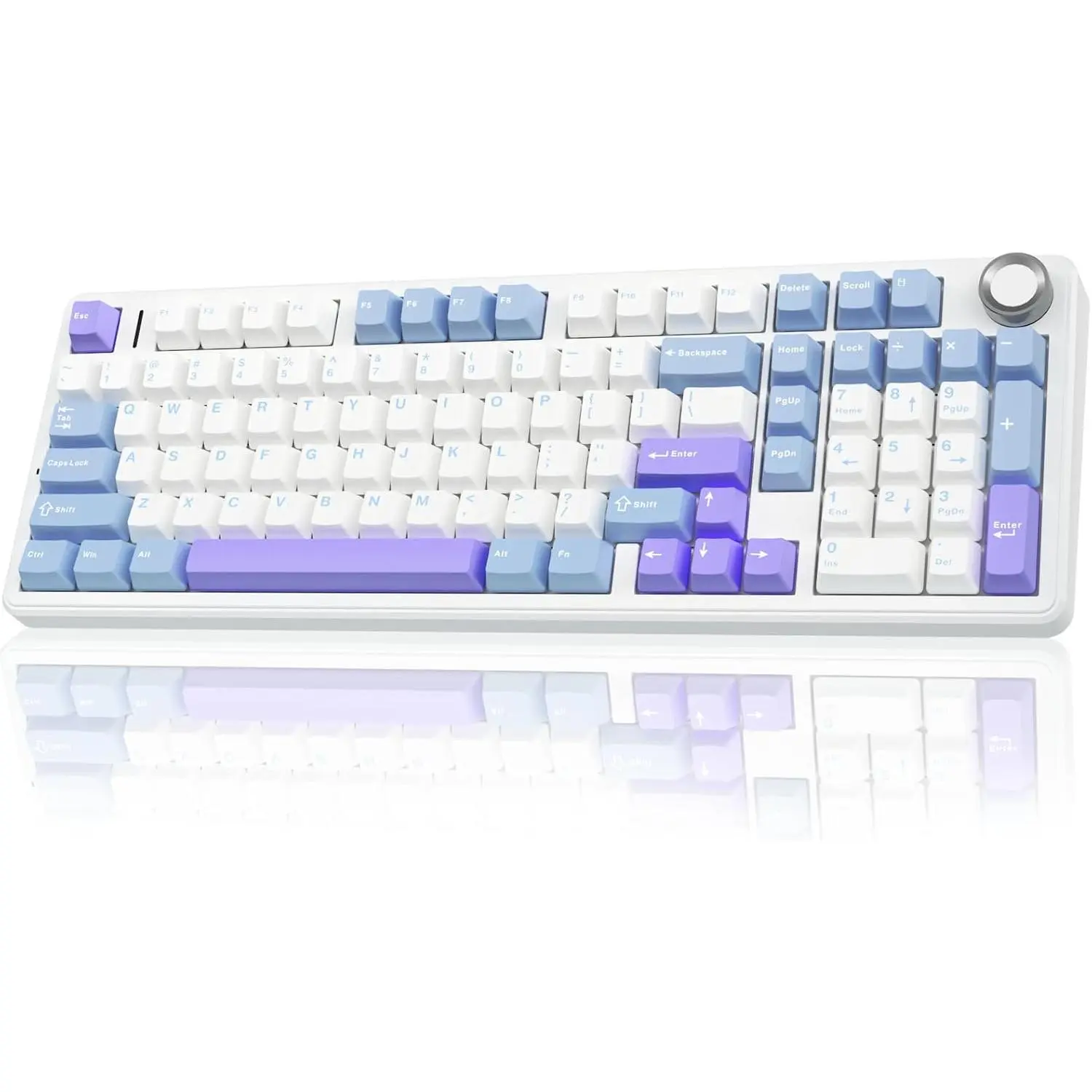 F99 Pro  Mechanical Keyboard with Knob,Creamy Sound,Tri-Mode BT5.0/USB-C/2.4GHz Hot Swappable Keyboard,Gasket Structure,RGB Backlit  Gaming Keyboards