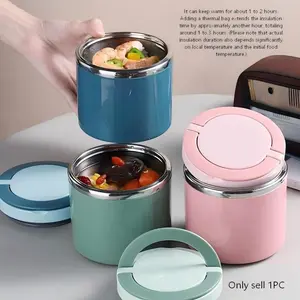 Stainless Steel Lunch Thermos Bottle and Lunch Box, 630ml Insulated Reusable Food Container, Ideal for Soup and Breakfast, Perfect for School, University and Office