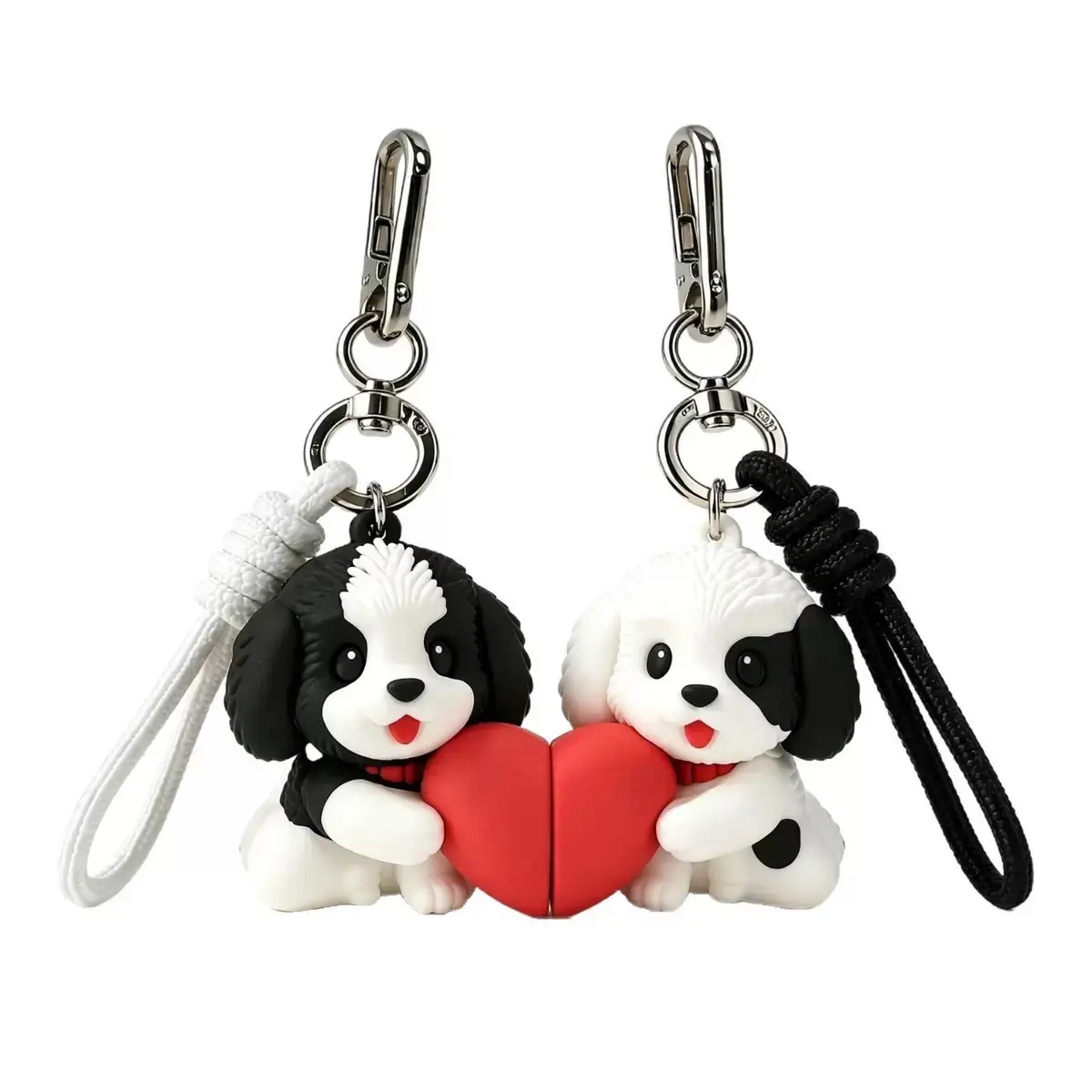 Valentine's Day Gift, Puppy Bear Couple Keychain, Matching Keychains, Romantic Couples Gifts, for Girlfriend, Boyfriend, Birthday, Wedding