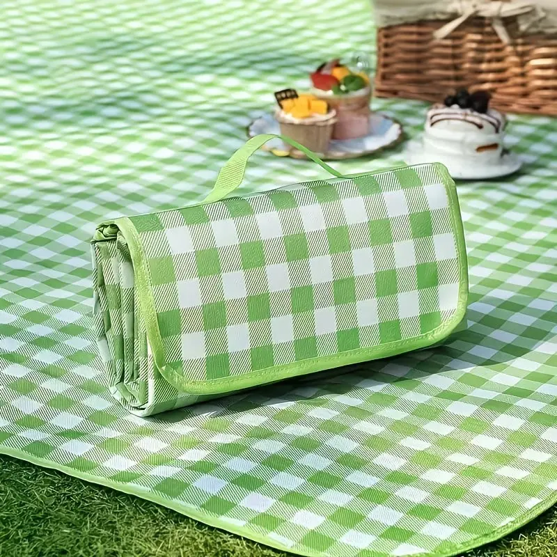Portable foldable weatherproof waterproof picnic blanket, moisture-proof and dirt-resistant beach tent pad, a multi-functional outdoor floor mat suitable for parks, camping, and beach trips Camping Accessories