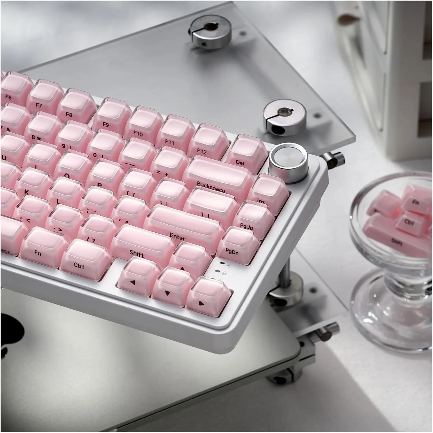 XVX Jelly R2 Side-Printed Translucent MDA Profile Keycap Set, 122  Double Shot PC+ABS Keycaps for MX Switches & ANSI Layout Mechanical Keyboards-