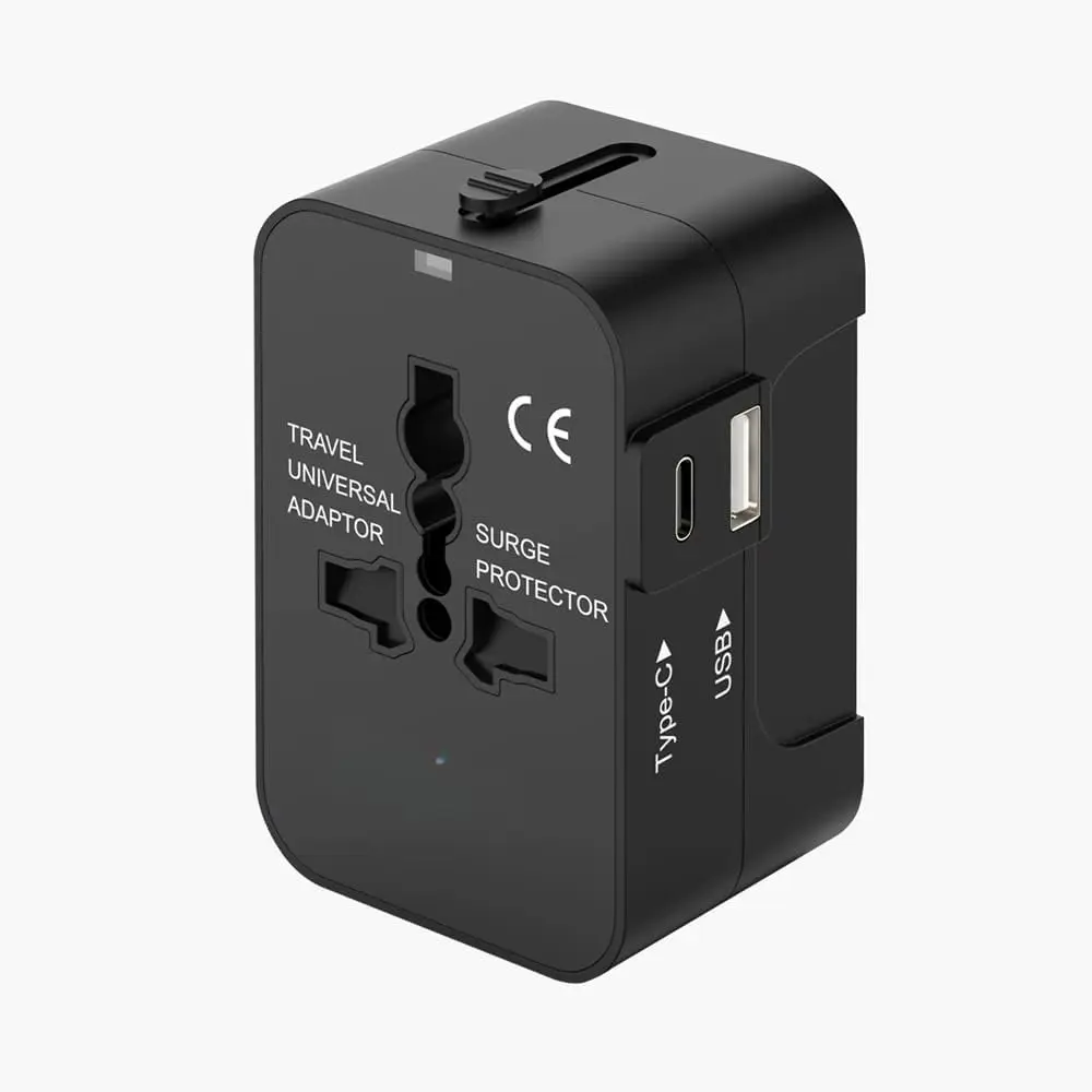 Travel Adapter Worldwide | USB-C, USB-A Ports  in  International Travel Adapter Plug for  to EU UK AU | European Plug Worldwide Travel Essentials