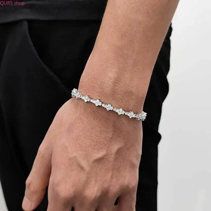 6.5mm Classic Tennis Bracelet With 18K Gold Plated Cubic Zirconia, Unisex Premium Wrist Jewelry For Daily Outfits And Party Styling, Hot Season Accessory For Men And Women, Summervibes