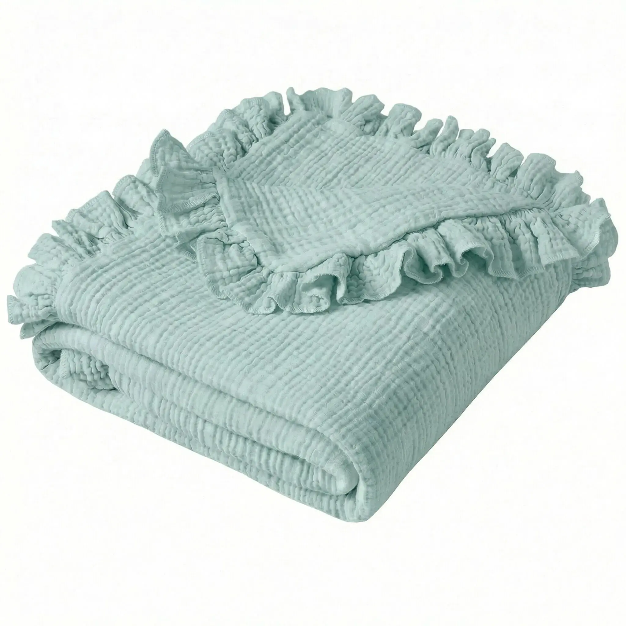 Small Solid Color Trimmed Blanket, Dual Layer Thin Decorative Throw, Washable Fade-Resistant, Soft Skin-Friendly Mini Cover Blanket