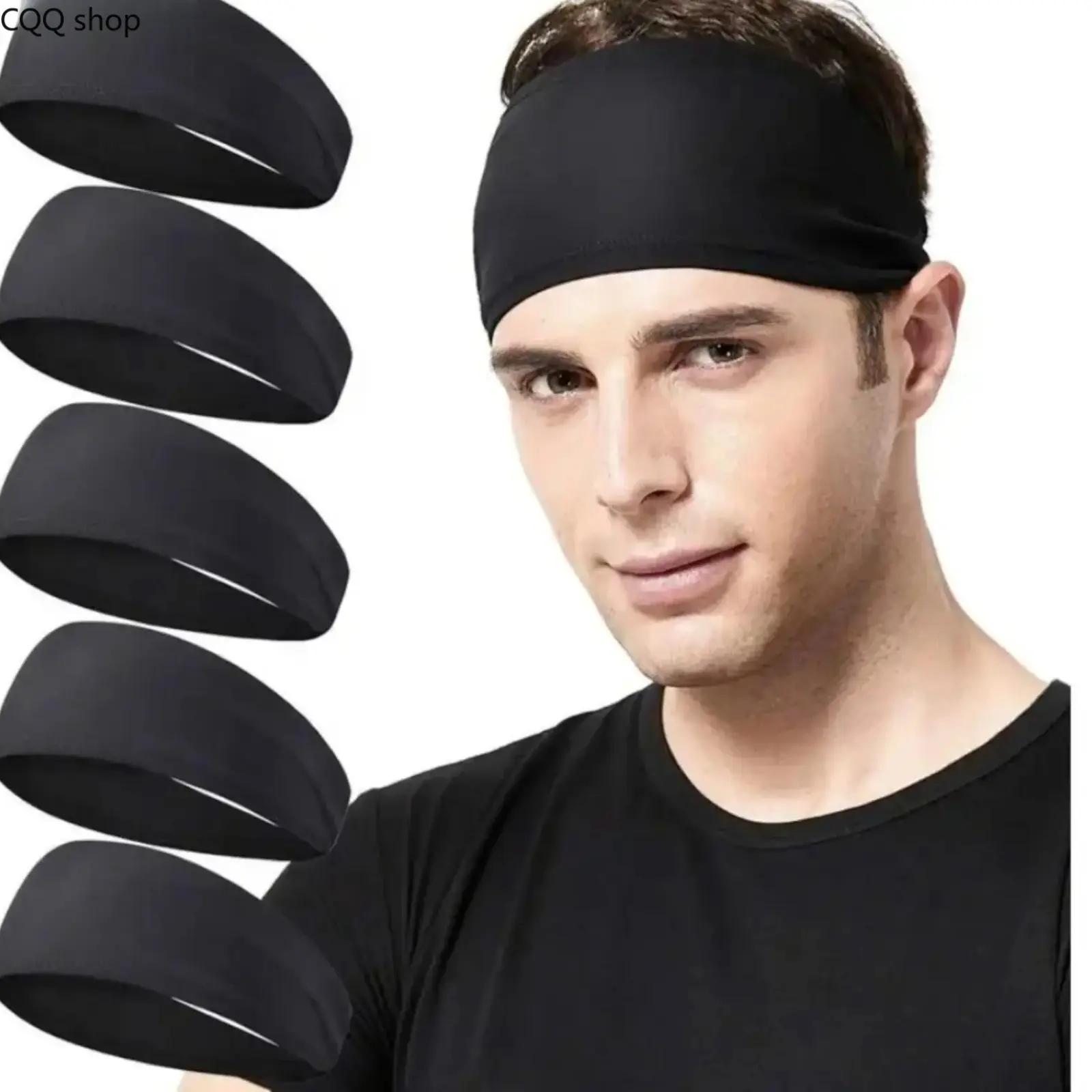 5-Pack Men’s Performance Sports Headbands, Sweat-Wicking Stretchy Athletic Sweatbands for Running Cycling Basketball Yoga Fitness Workout, Unisex Comfort Hairband for Active Daily Wear,summervibes