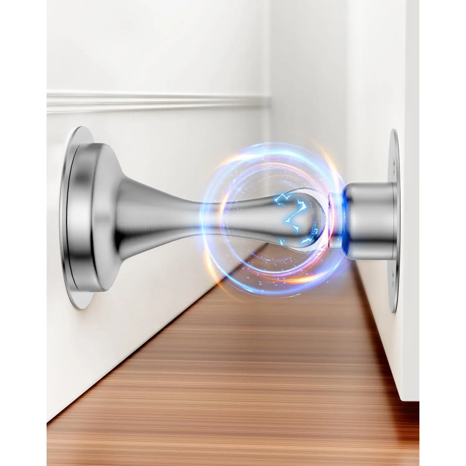 Door Stops for Bottom of Door  Door Catch Wall Mount 1 Pack  |  Door Stopper Bottom of Door Holder Double-Sided Adhesive Tape No Drill   Wall Mount Keeps Door Open
