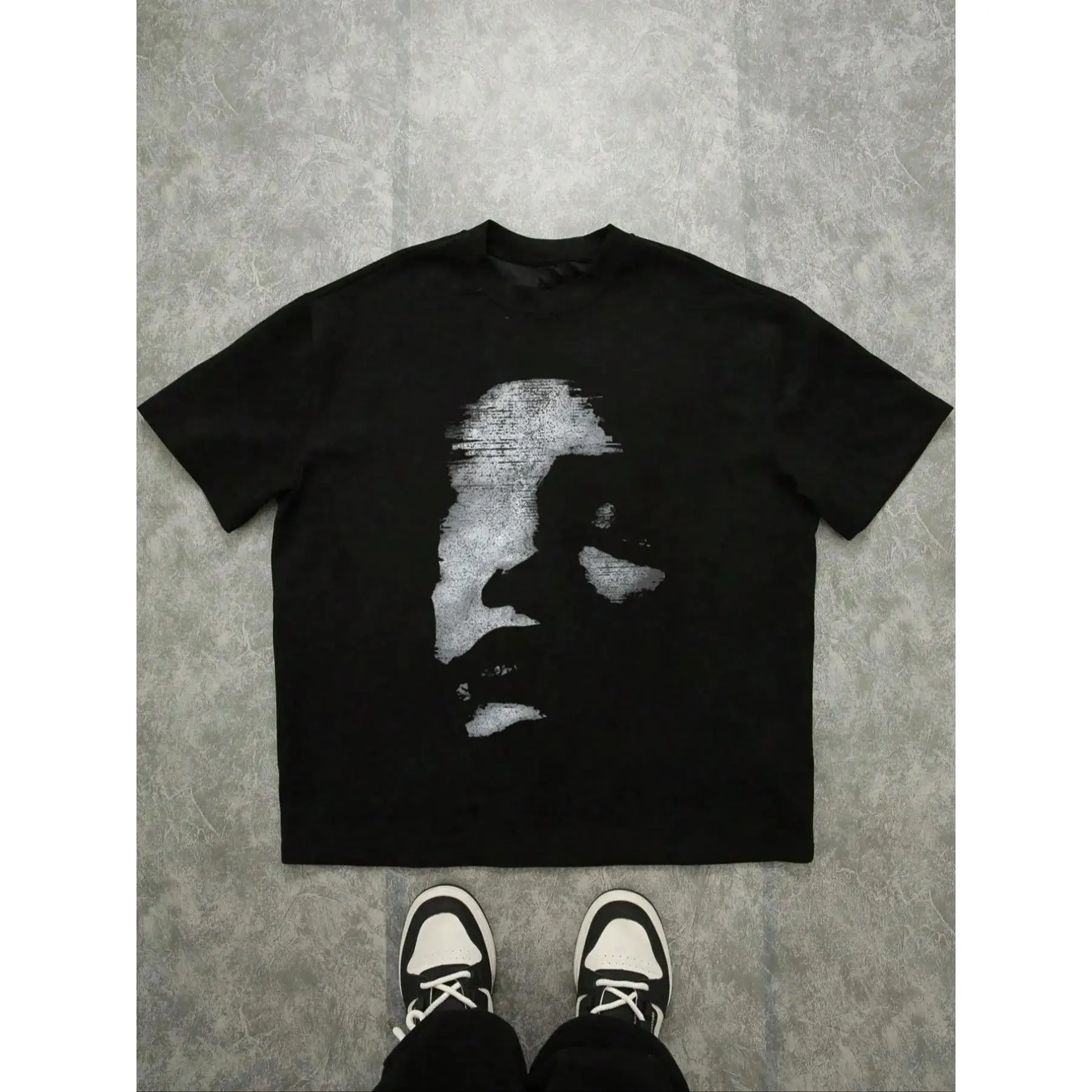 Unisex Street Style Graphic Tee, Streetwear Casual Fashion Vintage Silhouette Short Sleeve T-Shirt, Summer Wear, Couple