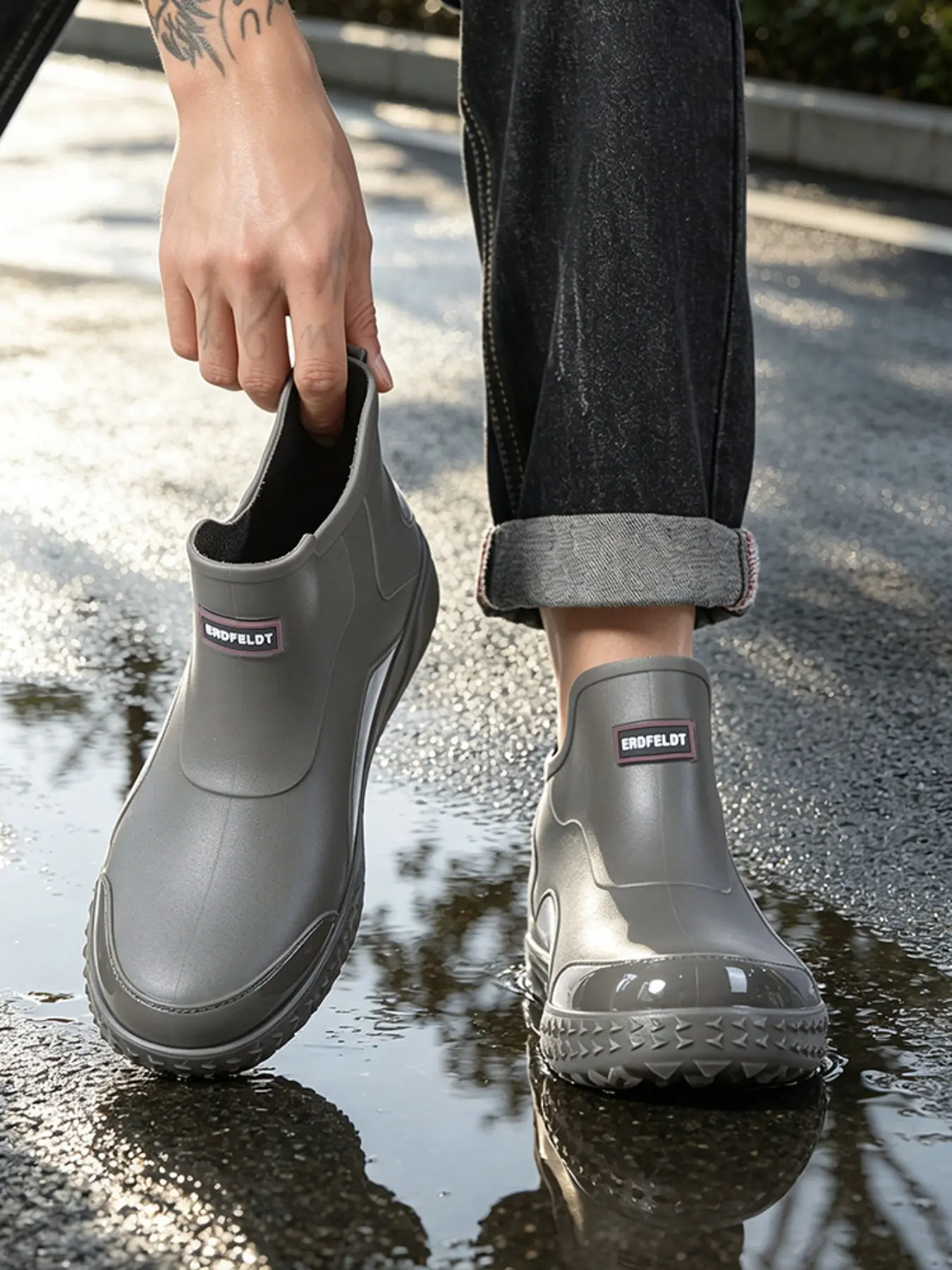 Short Ankle Rain Boots, 2026 New Fashion Waterproof Rubber Mud Boots, Non-Slip Garden Work Shoes, Lightweight Quick-Dry Outdoor Fishing Shoes