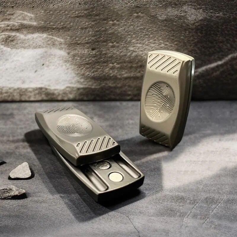 Fingerprint Magnetic Haptic Slider EDC Fidget Slider Metal Fidget Toys ADHD Tool Adult Anxiety Stress Relief Toys finger spinner