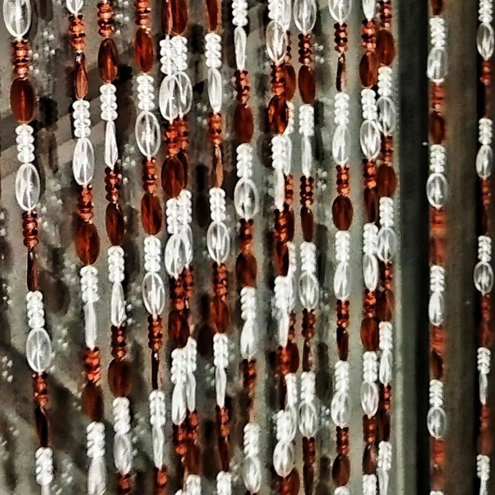 Beaded Curtain Doorways   Door Beads String Curtains Tassel Room Divider Screen Decor for Doorway Window Living Room Wedding (1, Brown, 39 inch x 78.7 inch), ES041