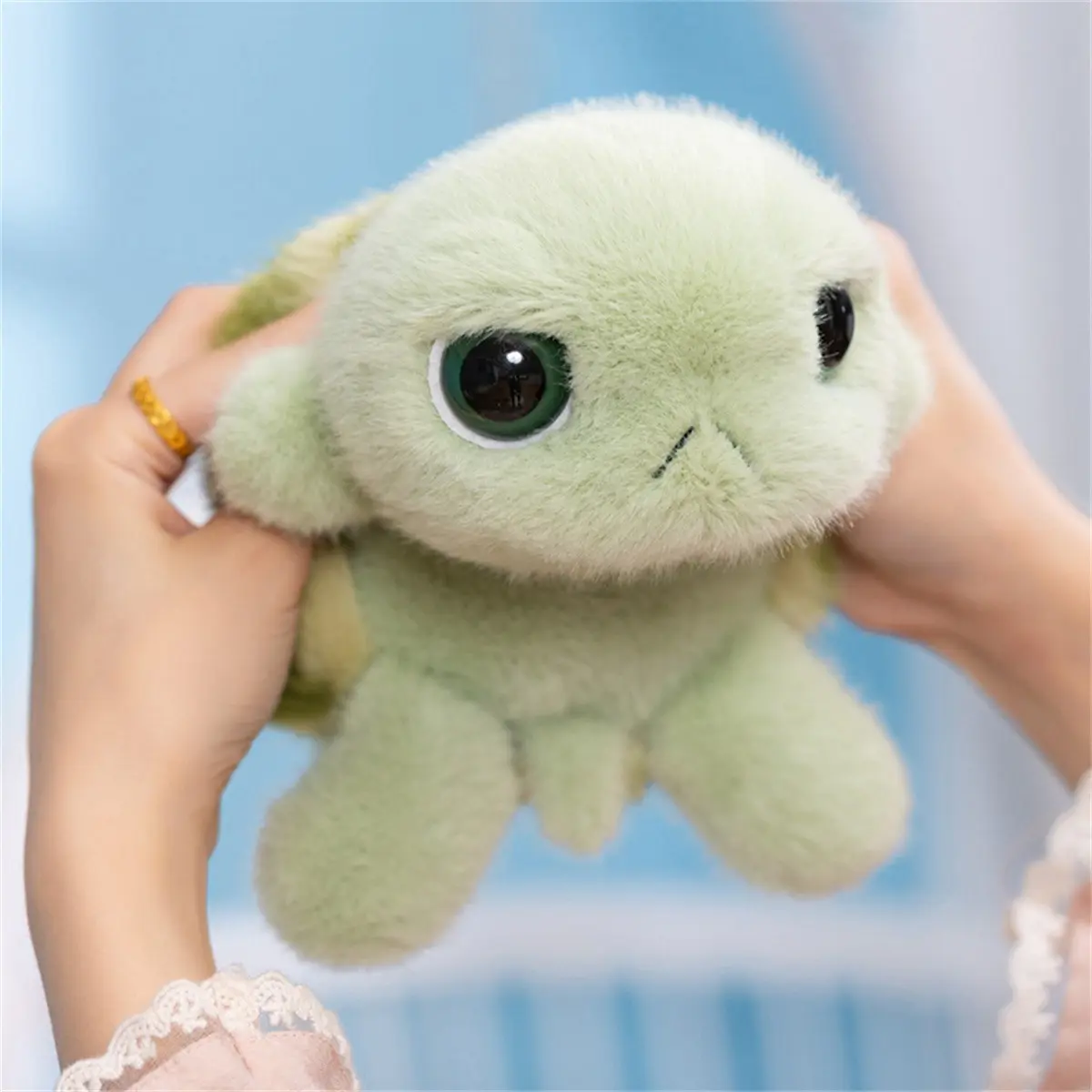 23cm Big Eye Turtle Plush Toy, Kawaii Stuffed Animals, Soft Fluffy Stuffed Animal, Room Decor, Kids Birthday Gift, Halloween, Thanksgiving, Christmas, Cute Stuffed Animals