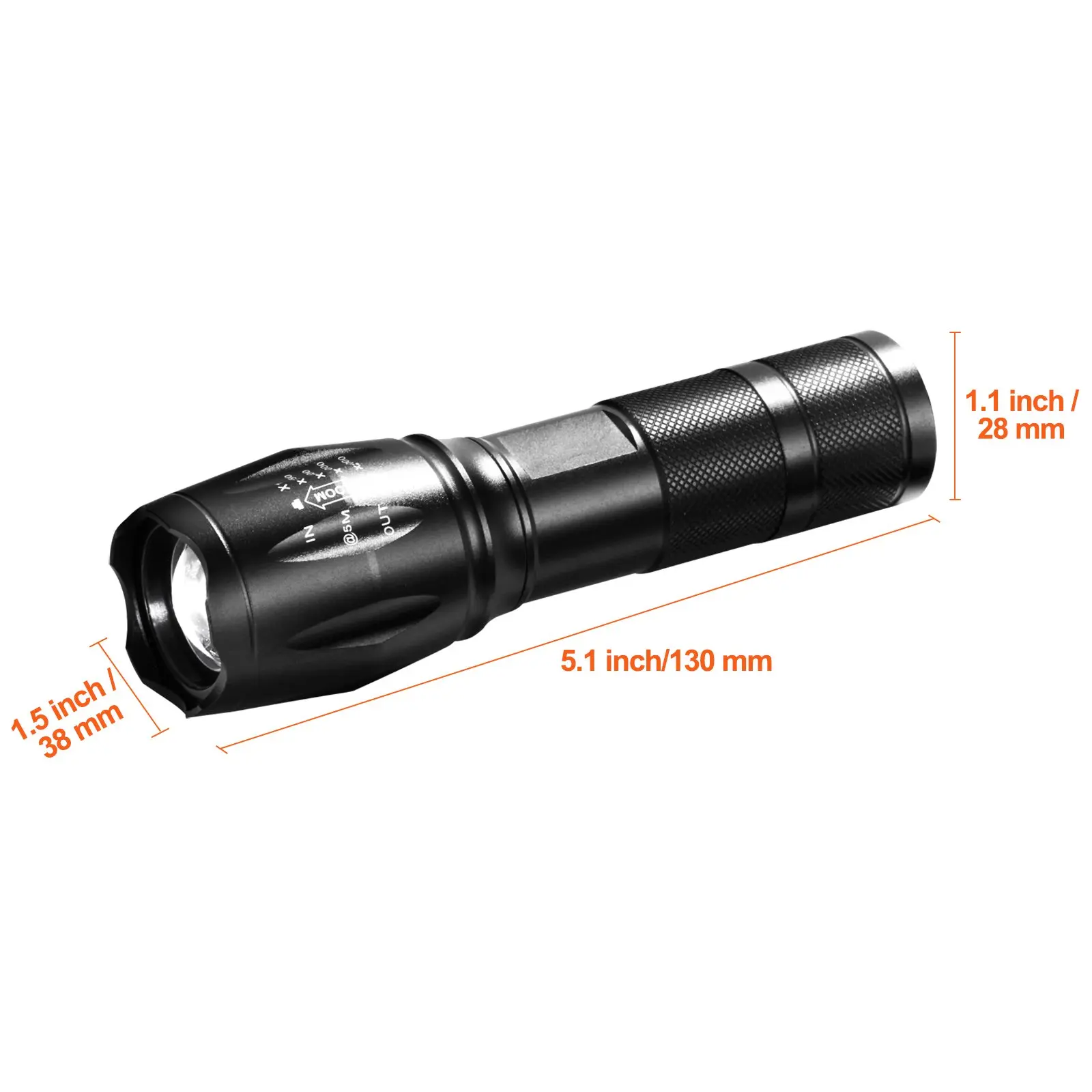【DealsForYouDays】VEVOR 2 Pack Flashlights Torch, 2000 High Lumens 5 Modes Adjustable Focus Flashlight, IP44 LED Waterproof Handheld Flashlight for Camping Cycling Hiking Fishing Emergency