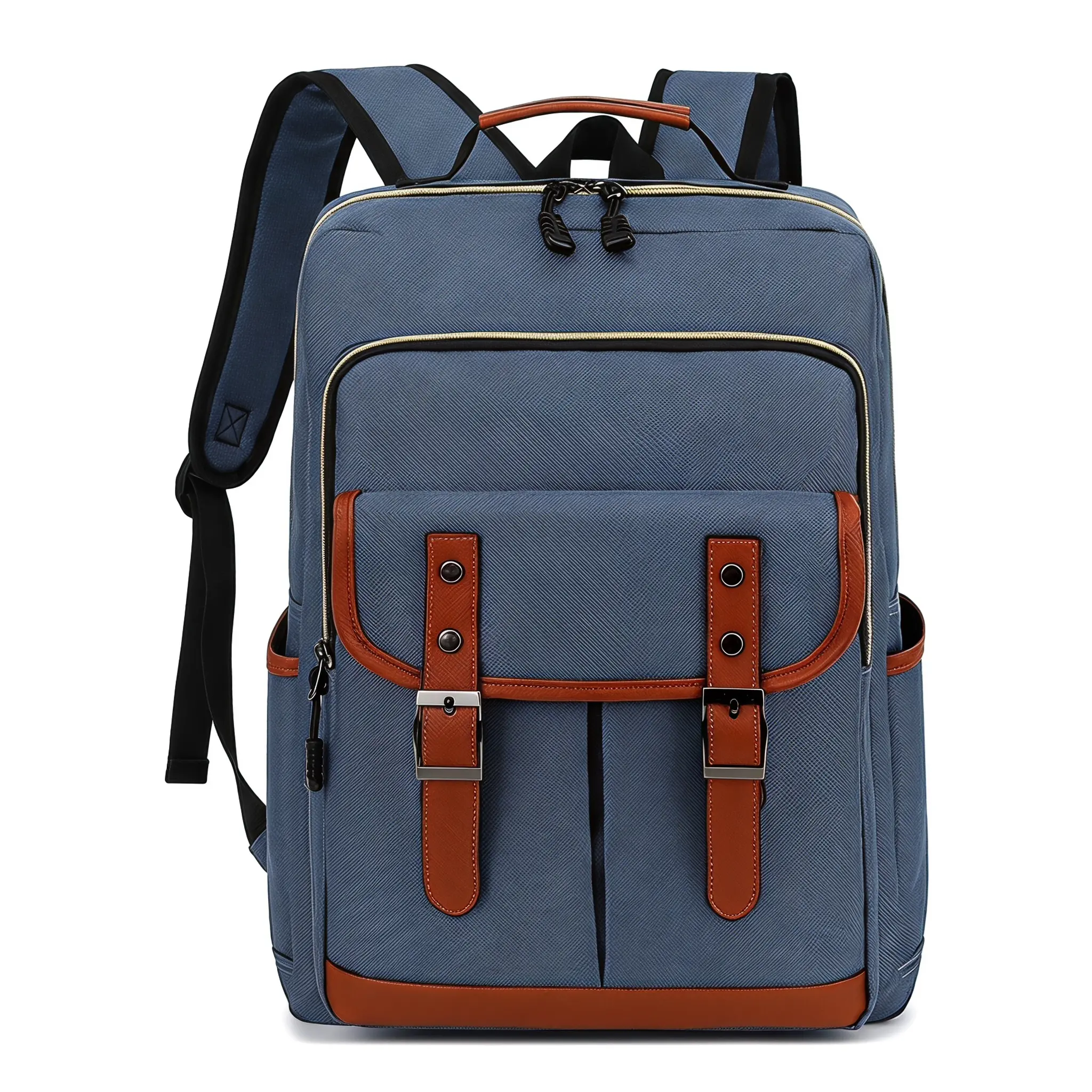 Chic Solid Color School Backpack for Teens, Wear-Resistant Oxford Daypack for Daily Commute with Ergo Back Pad