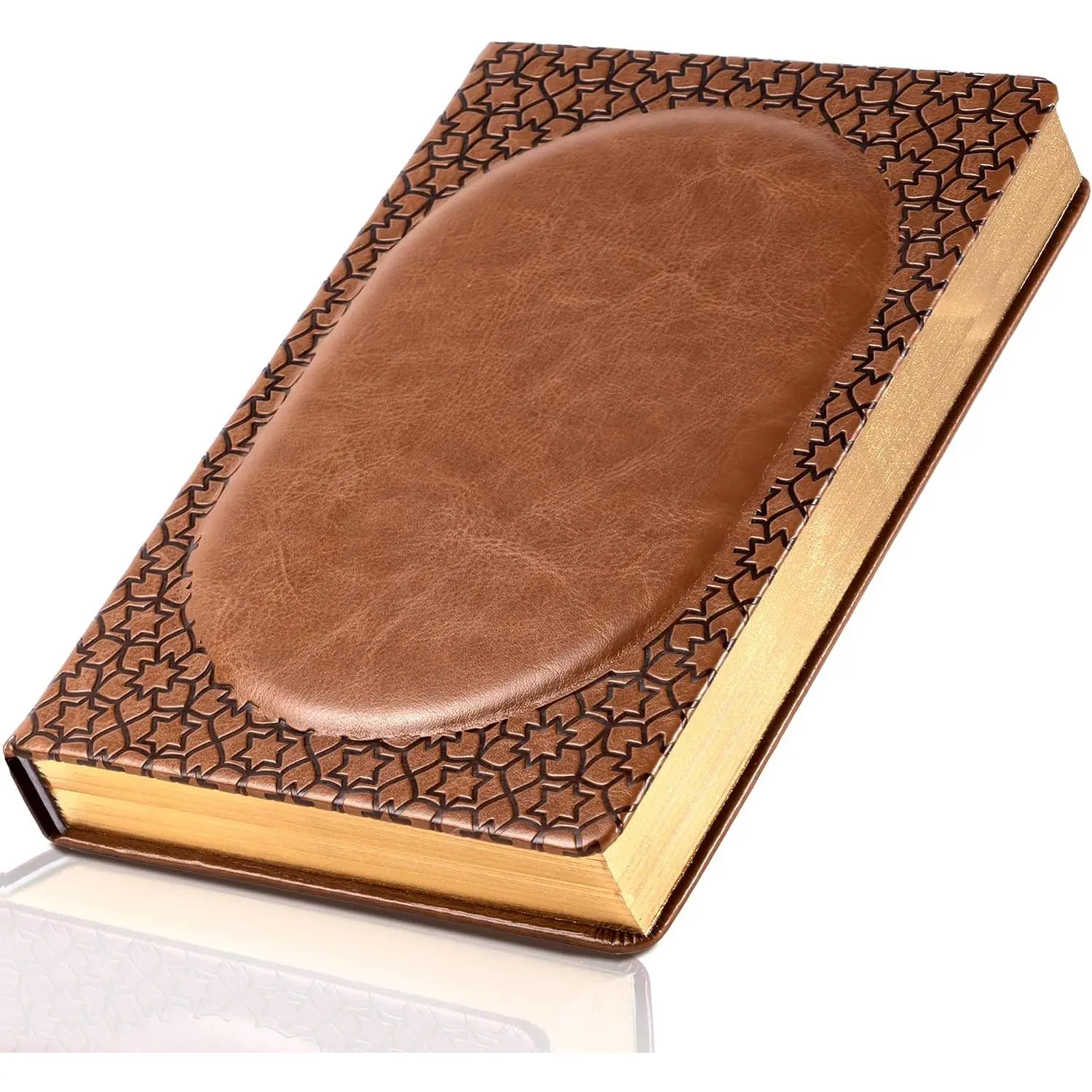 Leather Journal Notebook for Men Women, A5 Hardcover |  brown leather cover, 100 GSM acid-free lined paper,  edges, ribbons and  box for writing