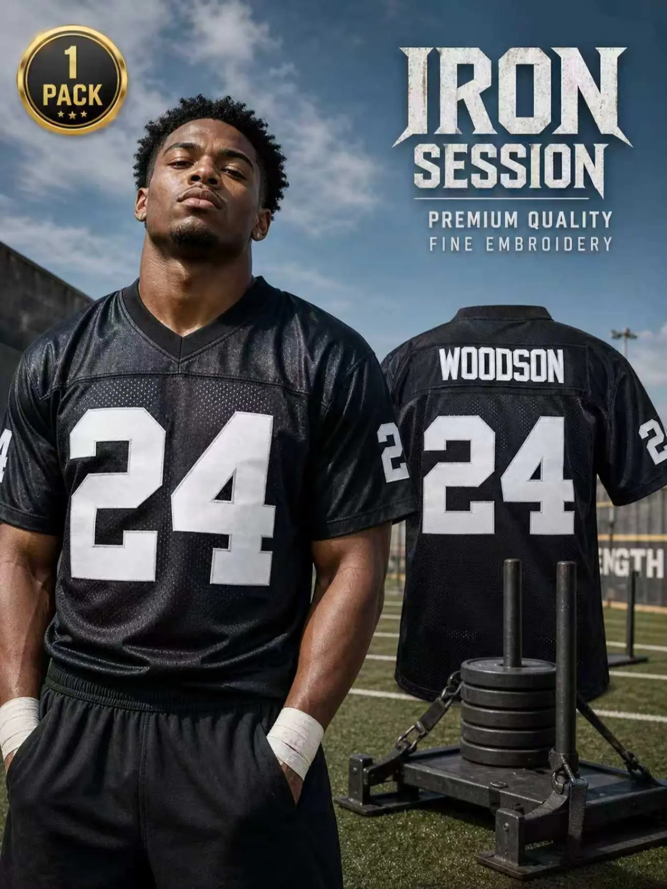 Unisex #24#34 Las Vegas Football Jersey Premium Stitched Embroidery Breathable Mesh V-Neck Short Sleeve Game Day Fan Apparel for Men Women