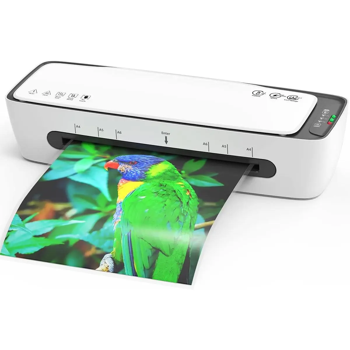 Laminator Machine with Laminating Sheets A4 Portable Thermal Lamination 9-Inch Laminate for Personal Office School  Use, 6 in 1 Laminater Quick Warm Up Never Jam