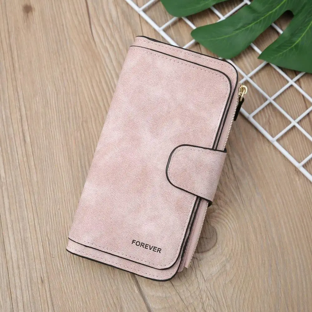 Women's 2026 Vintage Matte PU Leather Long Wallet, Premium Large Capacity Zip Clutch Purse with Multi Card Slots, Phone Pocket & Snap Flap, Stylish Organizer Wallet for Daily Use, Travel, Shopping & Work