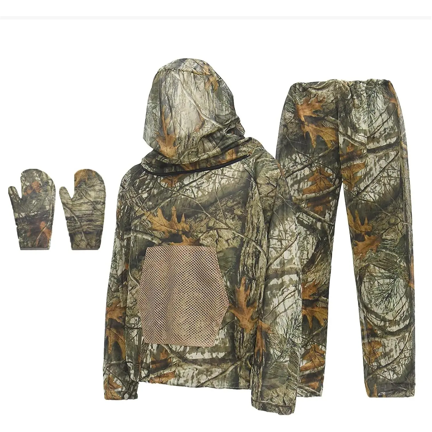 Unisex Full-Length Bug Suit with Ultra-Fine Bug Netting - Jacket, Pants & Hood for Camping, Hunting Outdoor Sports