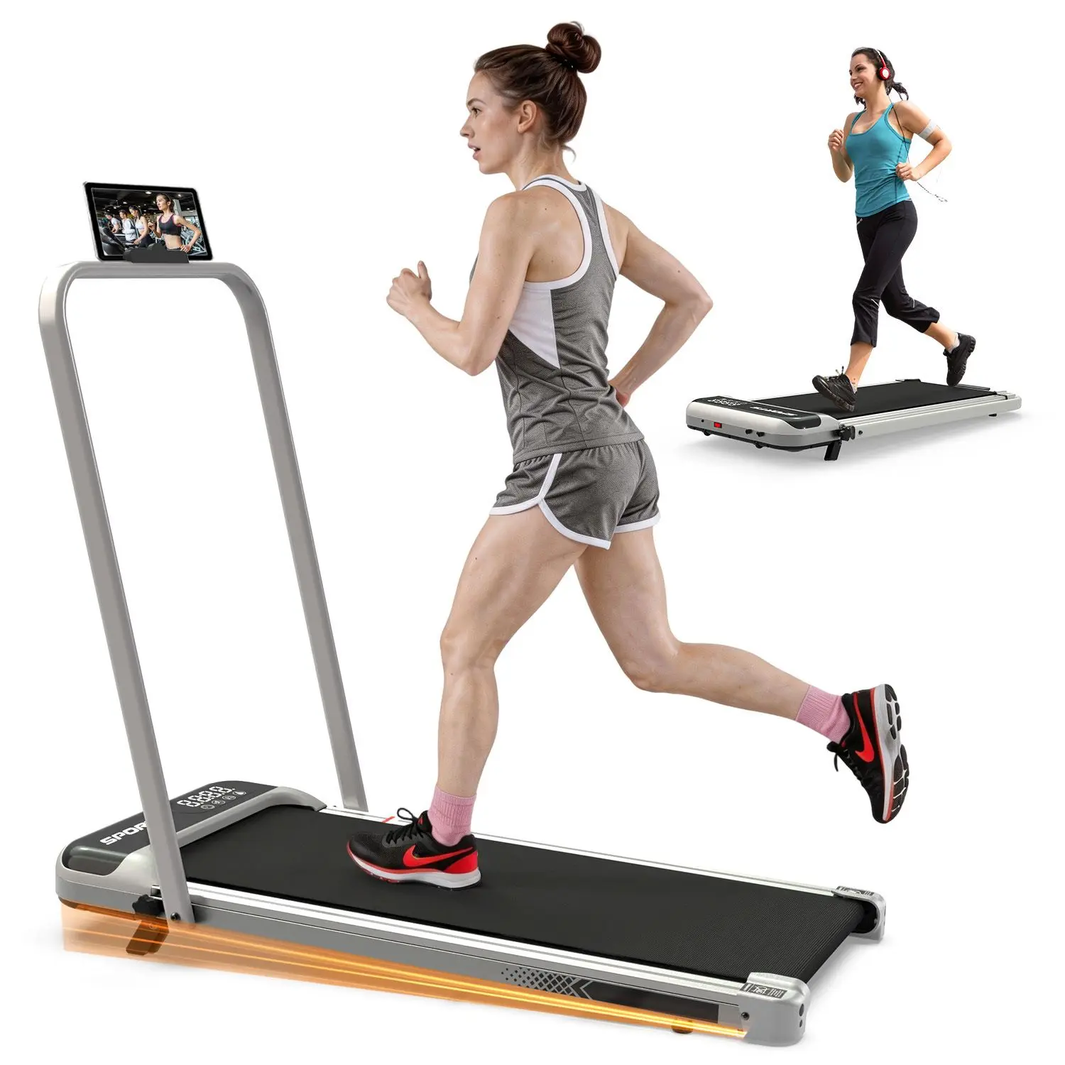 3 in 1 Under Desk Treadmill with Incline,Foldable Treadmills for Home, Walking Pad with Handle Bar for Walking and Jogging, with Remote Control & LED Display
