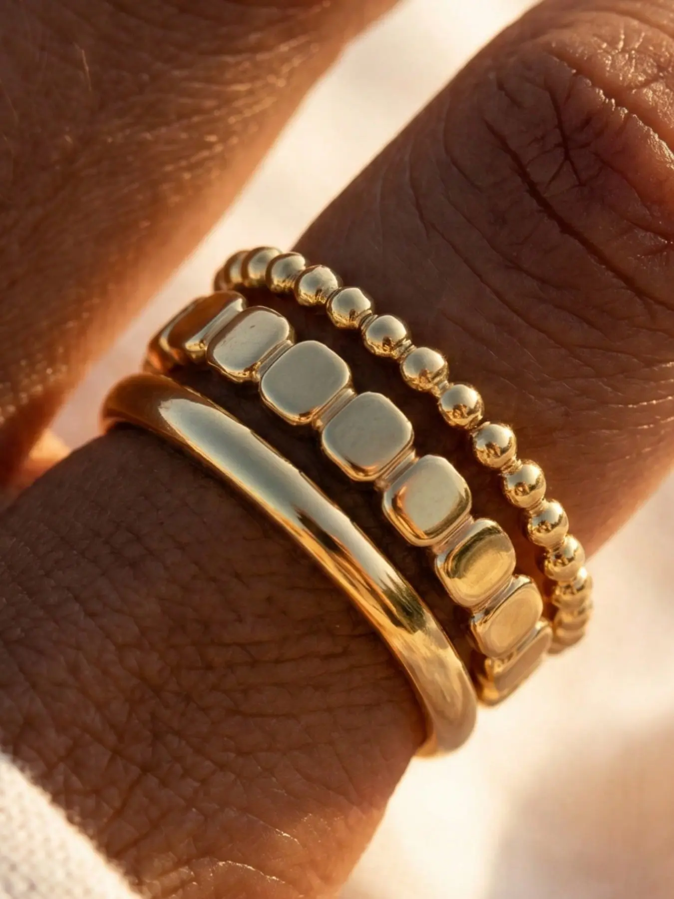 3pcs Exquisite Ring Set, Women's Gift, Bohemian Style Rings, Minimalist Rings, Stackable Rings