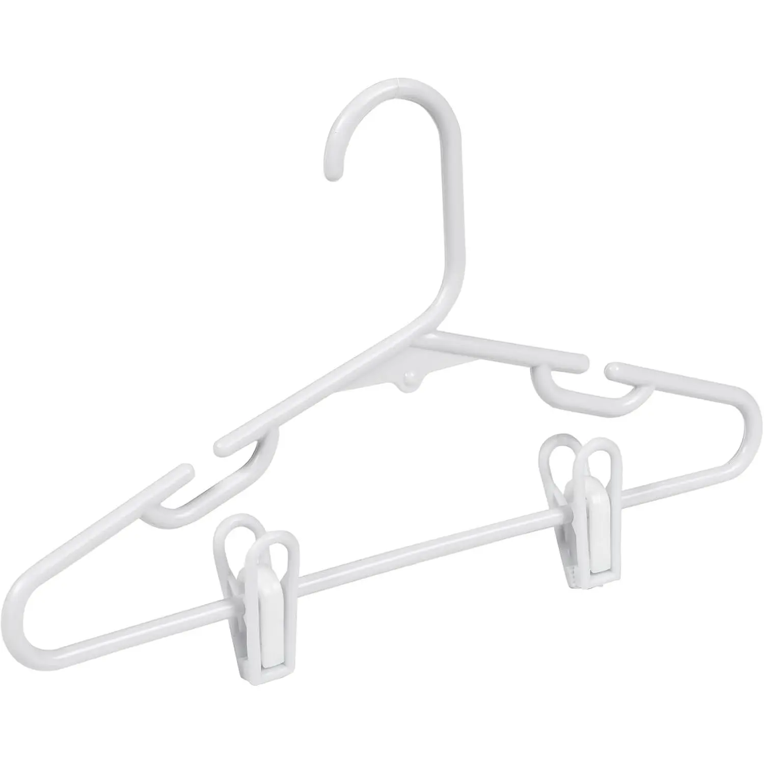 Kids Clothes Hanger, Baby Clothes Hangers with Clips, Removable Clips are Designed to Keep Bottoms and Tops Perfectly Paired, Making it Easier to Organize and Store Outfits, 18 Pack