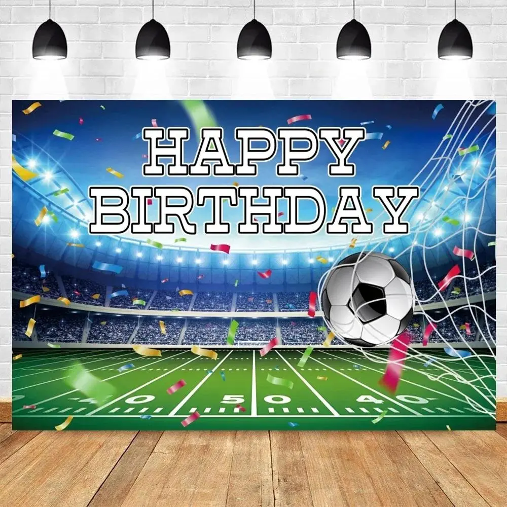 Polyester Football Soccer Stadium Tapestry Wall Hanging - Green Field Sports Theme Decorative Backdrop, Lightweight Home Decor for Boys' Party, Photography Prop, Family Gift Banner for Thanksgiving, Independence Day, Father's Day