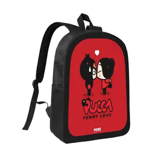 PUCCA Cartoon Backpack - Adjustable shoulder straps and zipper closure, hand washable, suitable for both men and women, ideal for daily casual use, college, and travel