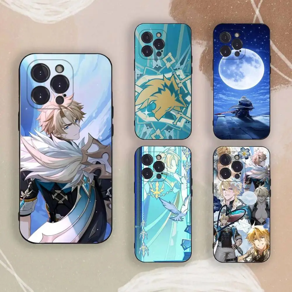Genshin Impact Varka Phone Case Shockproof Protective Cover Compatible with iPhone 11-17 Pro Max/Plus & Samsung Galaxy S23-S25