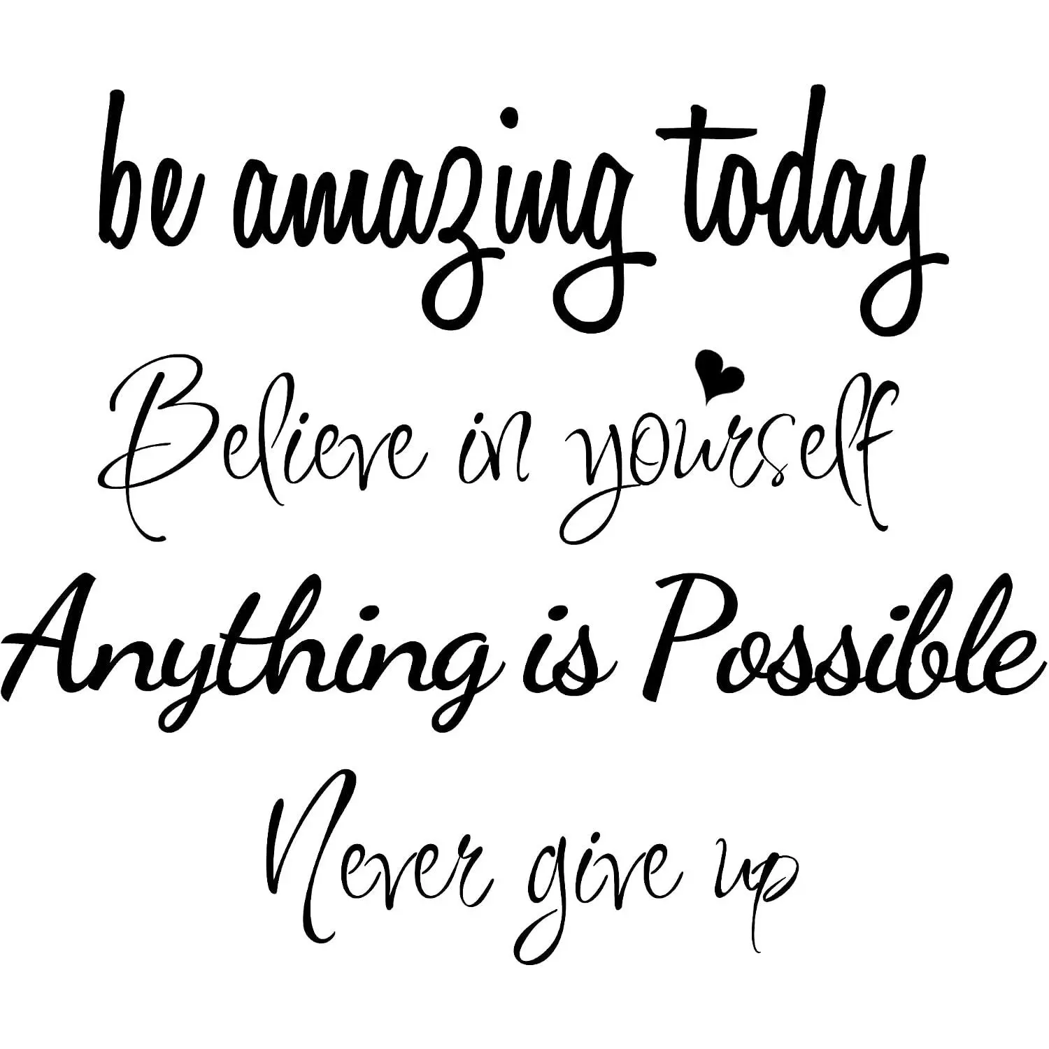 Large Inspirational Quote Wall , Removable Positive Saying Lettering Stickers, Motivational  Decal Peel and Stick for Classroom  Living Room Bedroom Office DIY Art Decor