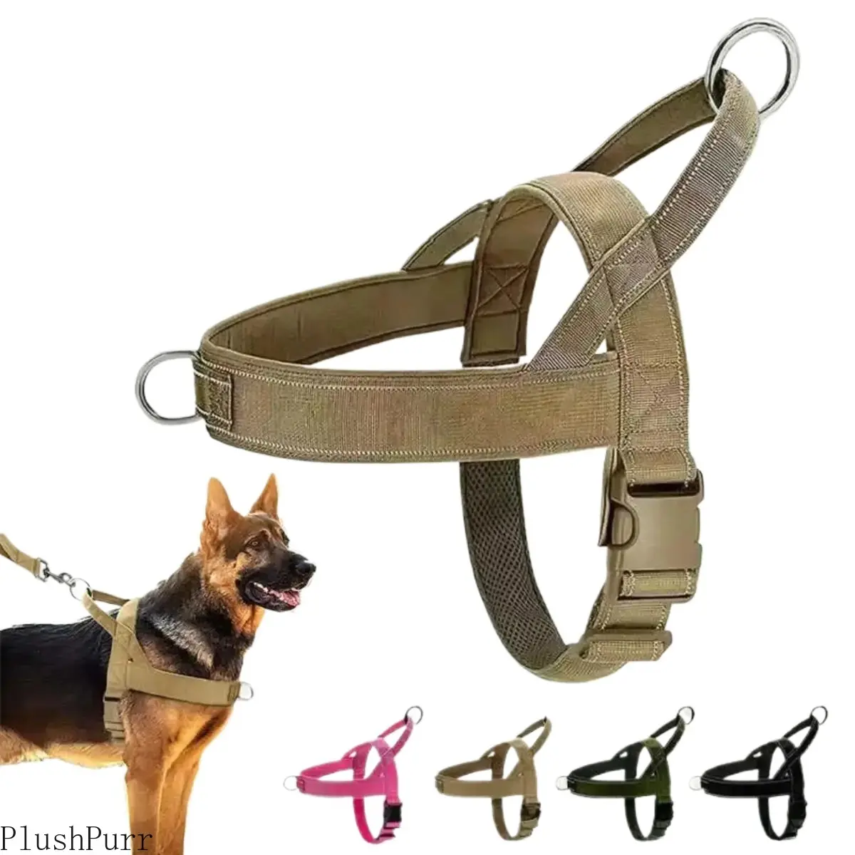 No-Pull Adjustable Medium-Large Dog Harness, Chafe-Resistant Lightweight Comfort Pet Vest, Safe for Walking Training Outdoor Dog Supplies