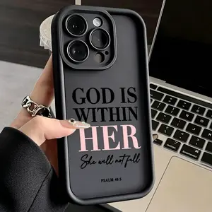 God is within her Phone Case for iPhone 1716 15 14 Pro Max 13 12 11 ,17Air, XS Plus E Shockproof Drop Protection Rugged Durable Silicone Cover Cellphone Protective