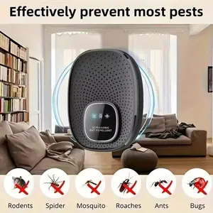 Smart Ultrasonic Pest Repeller, USB Powered, Pet Safe, Effective Against Bugs, Rats, Spiders, Ants, Ideal for Home, Office, Factory