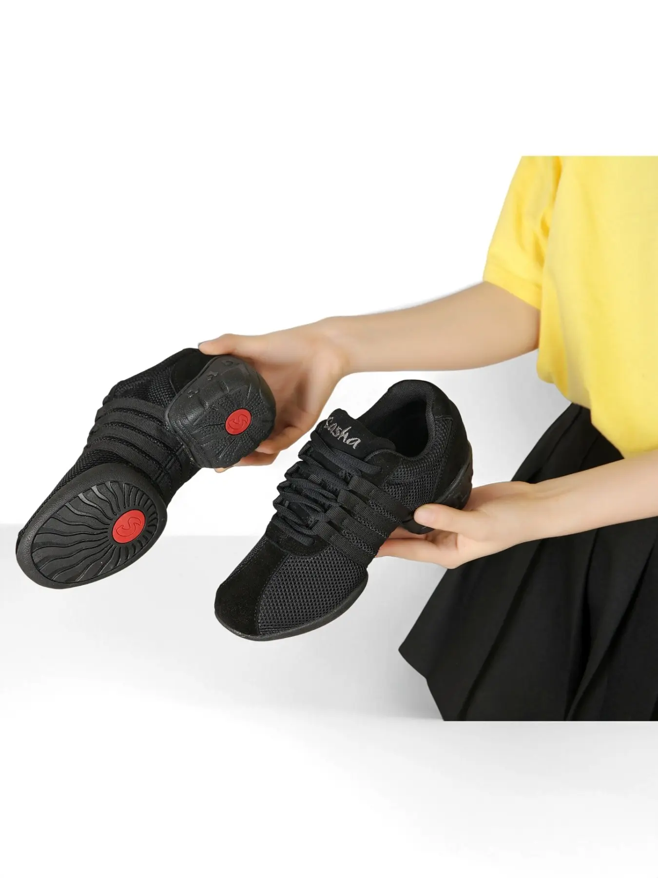 Dance Shoes Mesh Breathable Non-Slip Soft Sole Mid Heel Ballroom Dance Shoes, Anti-Slip Bottom, Breathable Upper, All for Daily Wear
